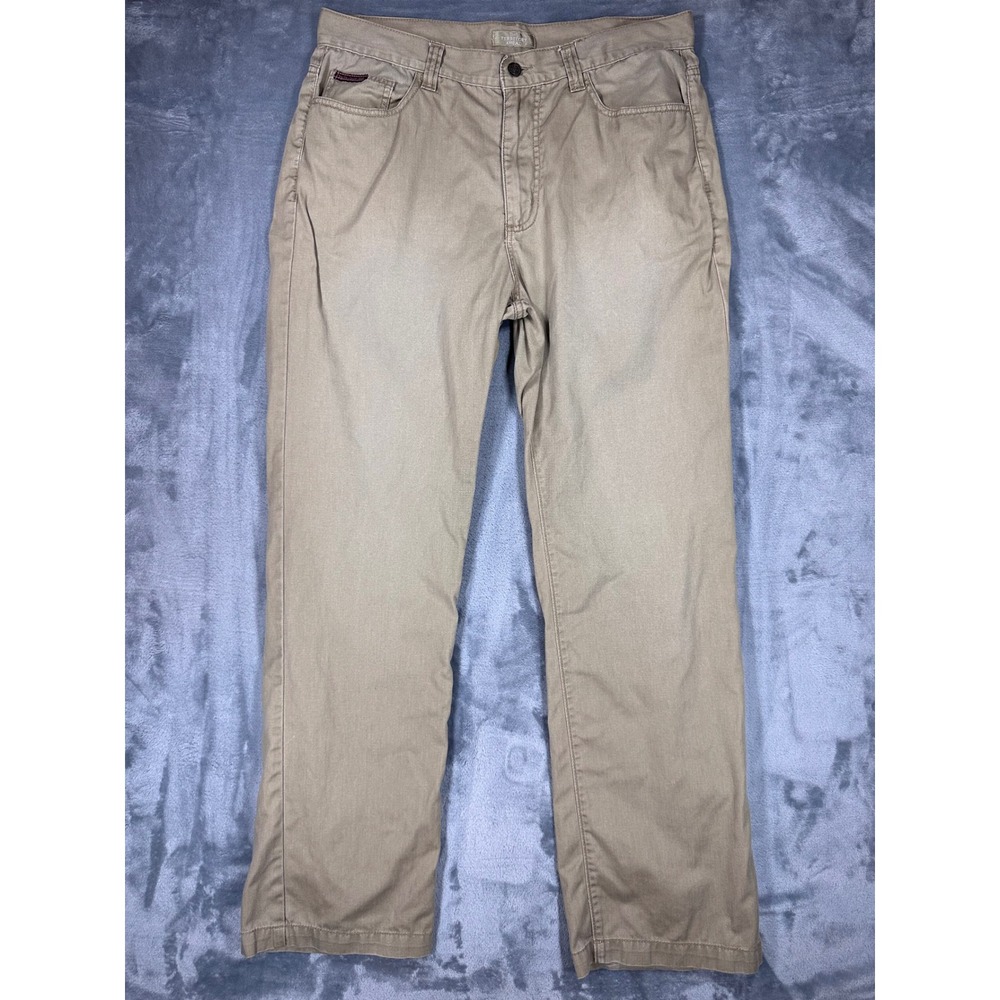 The Territory Ahead Mens Khaki Chino Pants 35x32 Cotton‎ Twill Straight Leg Tan